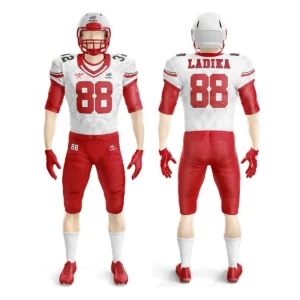 Custom American Football Uniform USA – White & Red