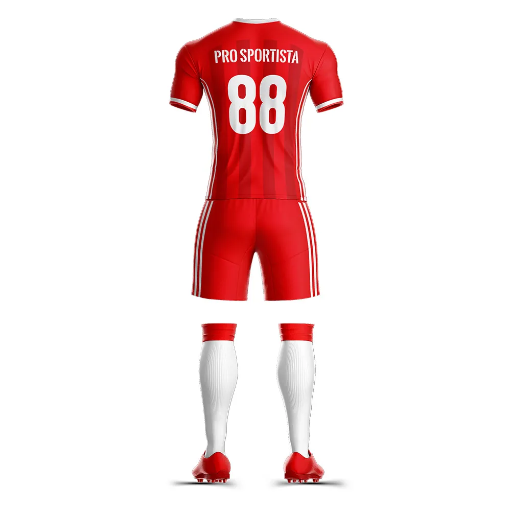 Pro Sportista Custom Soccer Uniforms Set Red and White – Moisture-Wicking Polyester Jersey & Shorts for Youth & Adults – High-Performance Team Kits - Image 4