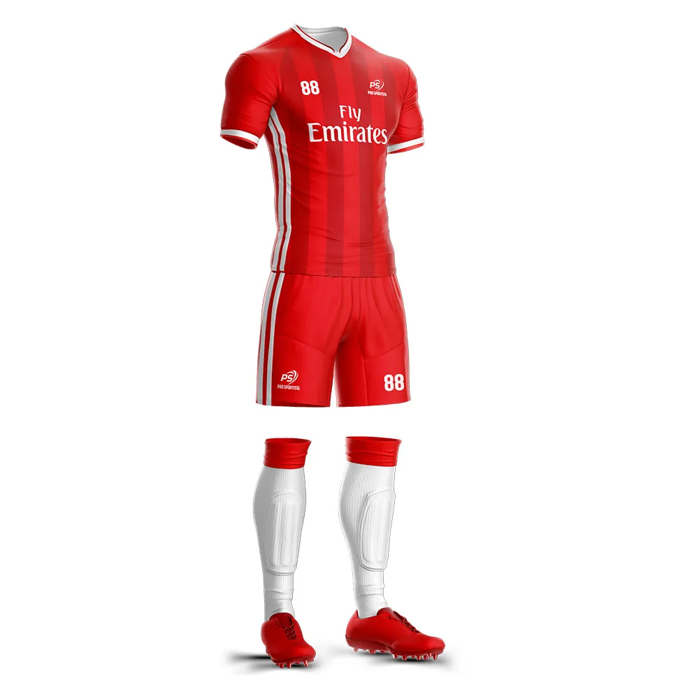 Pro Sportista Custom Soccer Uniforms Set Red and White – Moisture-Wicking Polyester Jersey & Shorts for Youth & Adults – High-Performance Team Kits - Image 3