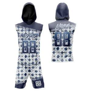 Flag Football Team Uniforms Blue & White | Bulk Custom Name Number